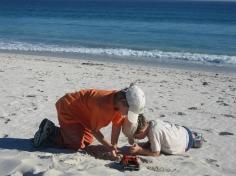 Kids playing at  a Cape Town Beach