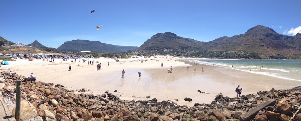Hout Bay beach panorama taken by ExpatCapeTown