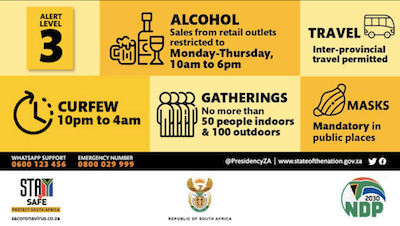 south africa covid regulations: adjusted level 3 regulations from 26 July 2021