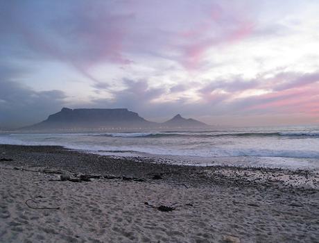 Sunset Views of Table Mountain from Blouberg Beach