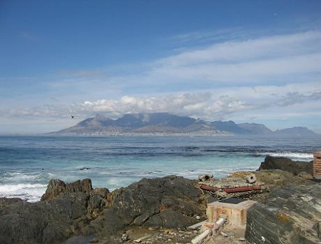 View from the island towards Cape Town