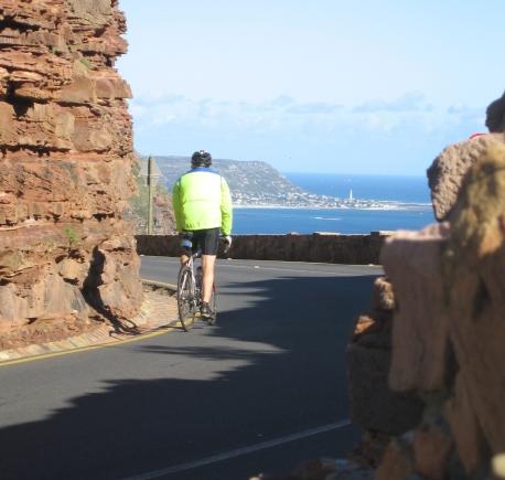 Cycling on Chapman's Peak Drive