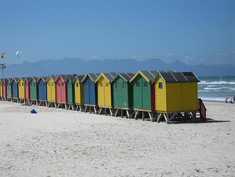 Colorful Beach Huts at Muizenberg Beach