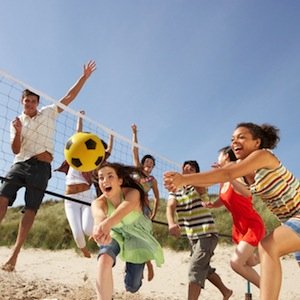 Beach volleyball game