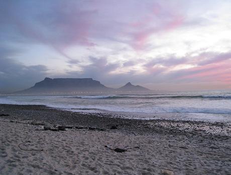 Sunset Views of Table Mountain from Blouberg Beach