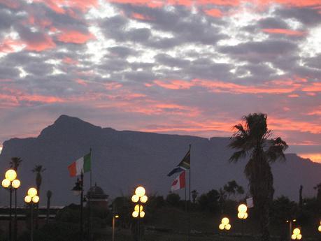 Sunset in Cape Town taken at Canal Walk