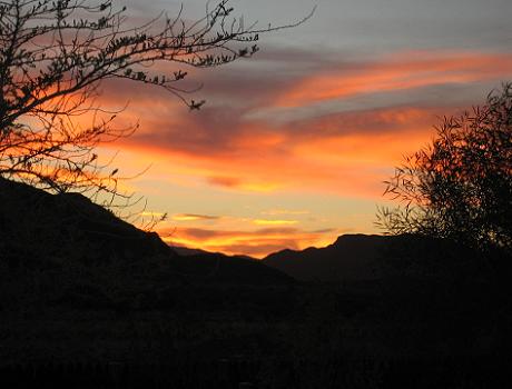 Sunset over the Namib Desert