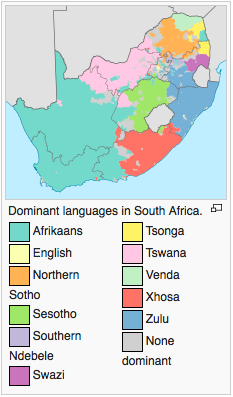Languages of South Africa source: Wikipedia