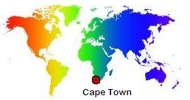 Cape Town on the World Map